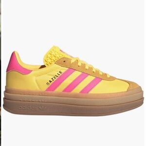 Adidas Gazelle bold yellow pink size 7.5
